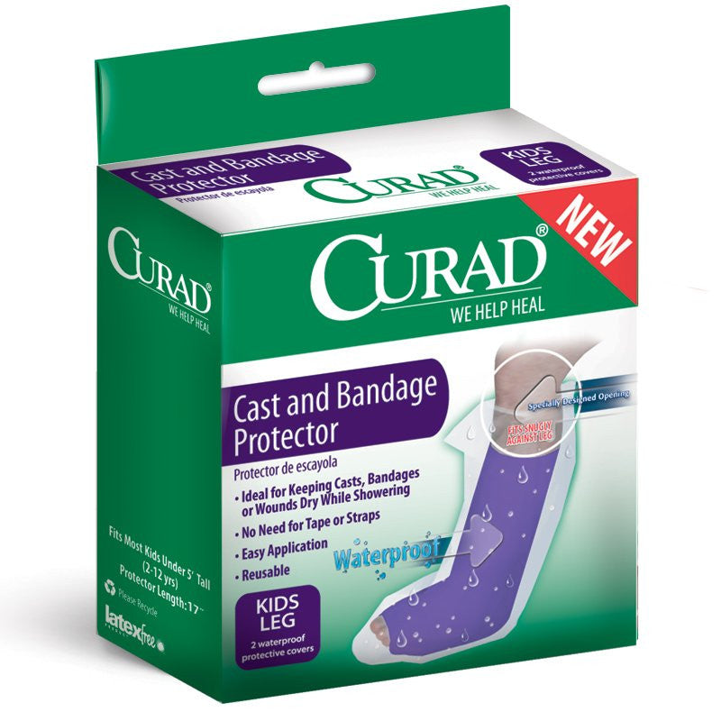 Curad Cast And Bandage Kids Leg Waterproof Protector - 2 Ea